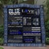 Back The Blue Quilt Blanket No96  Quilt